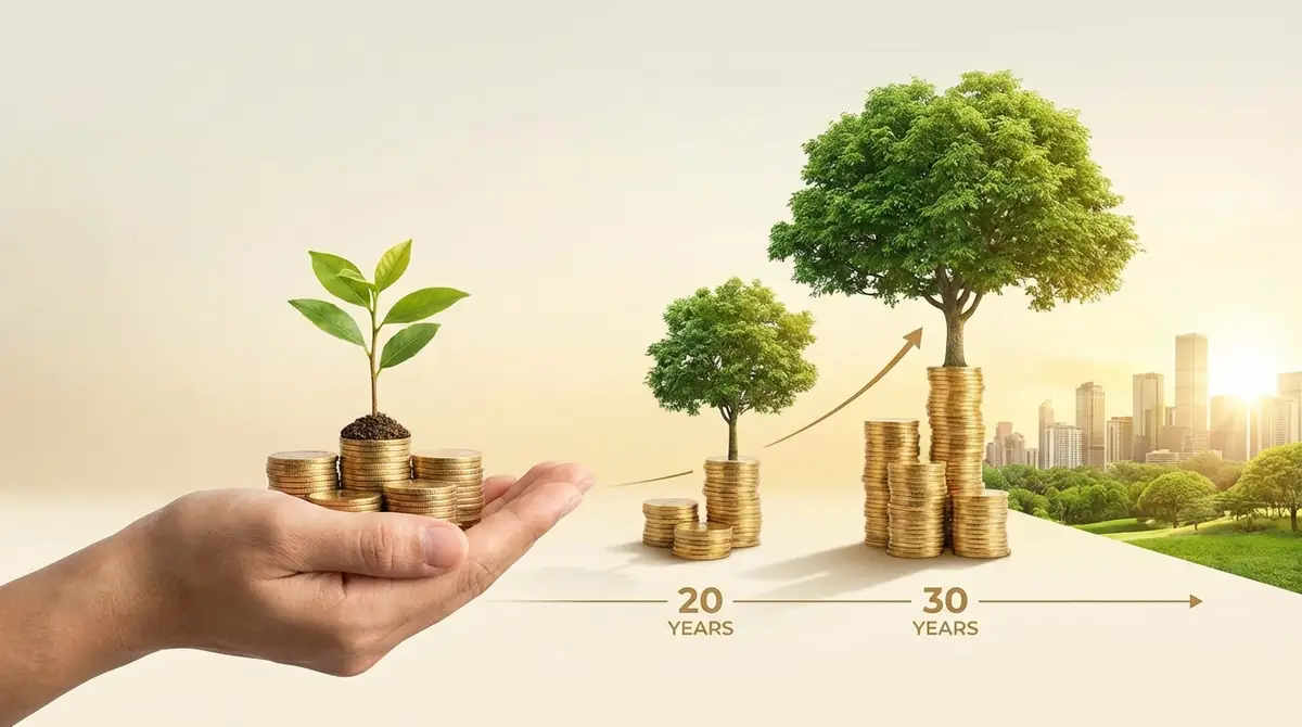 積立NISAの再投資型で得られる複利効果|20年・30年シミュレーション