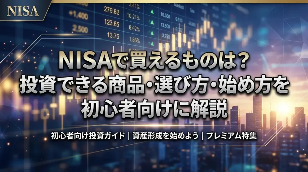 NISAで買えるものは？投資できる商品・選び方・始め方を初心者向けに解説