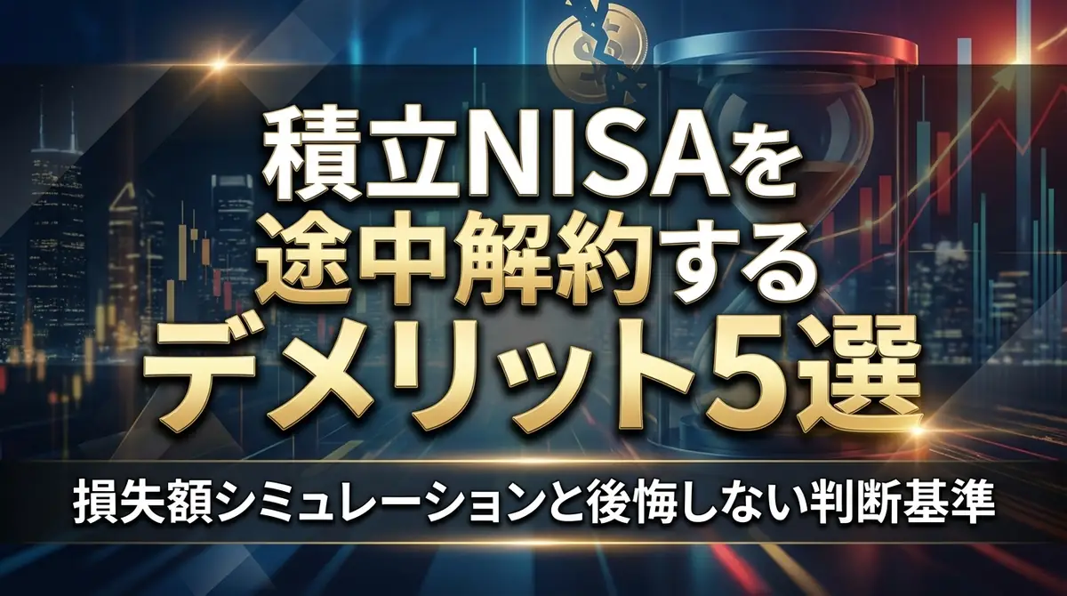 積立NISAを途中解約するデメリット5選｜損失額シミュレーションと後悔しない判断基準