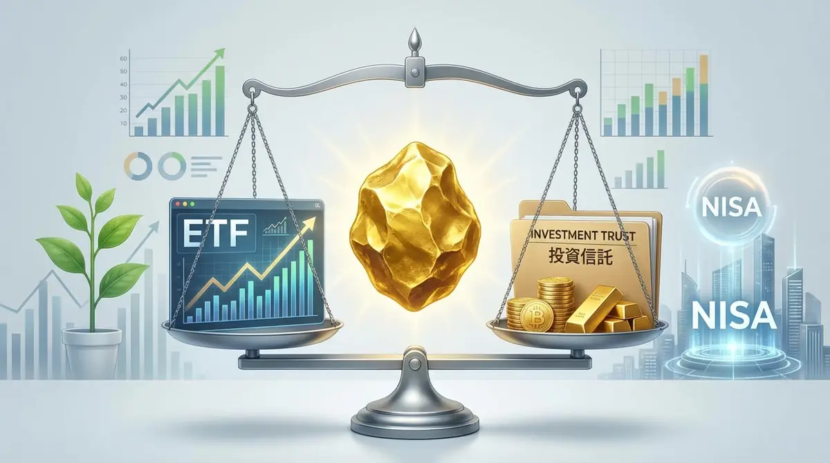 NISAの金投資｜ETFと投資信託どっちを選ぶべき？