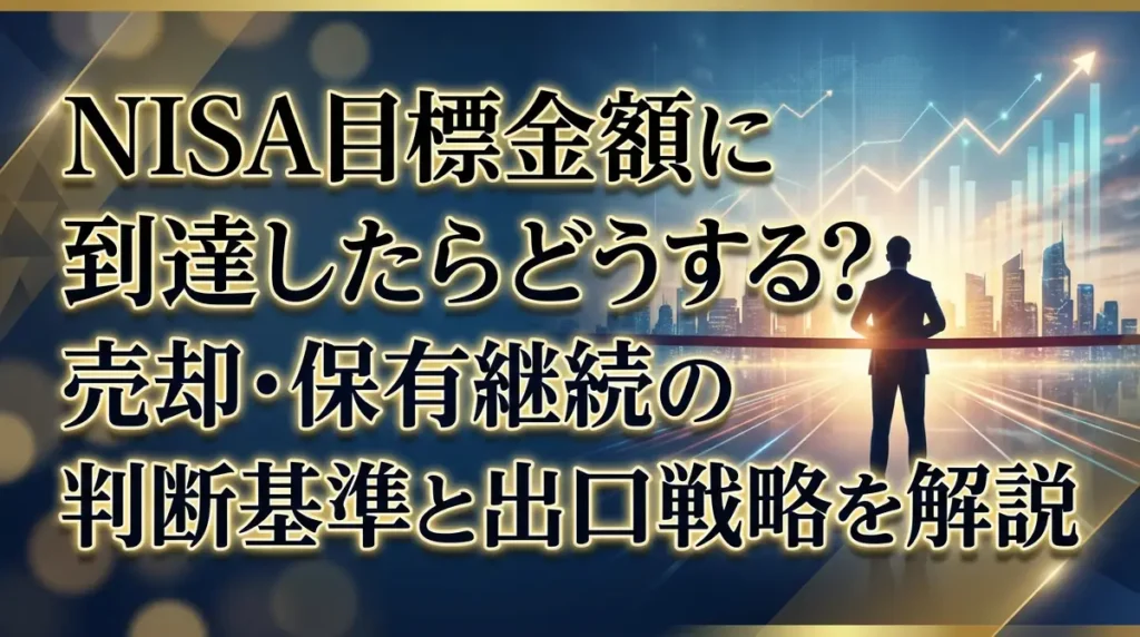 NISA目標金額に到達したらどうする？売却・保有継続の判断基準と出口戦略を解説