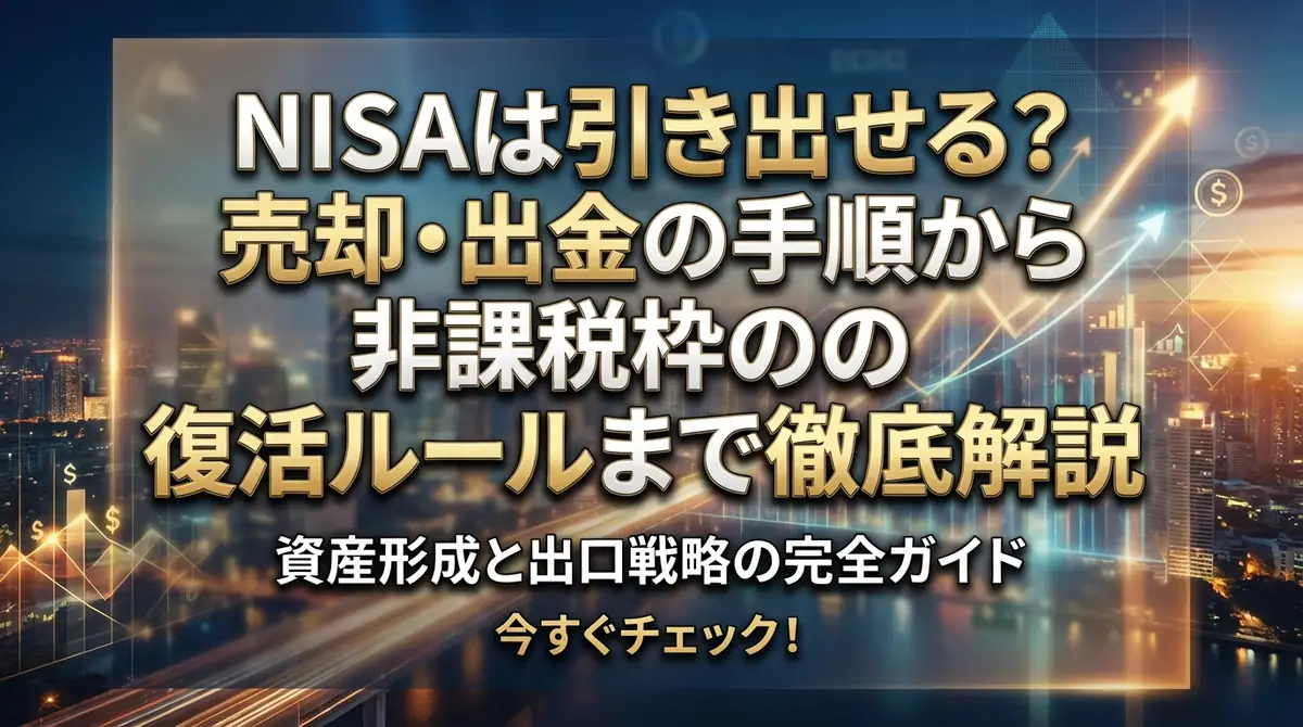 NISAは引き出せる？売却・出金の手順から非課税枠の復活ルールまで徹底解説