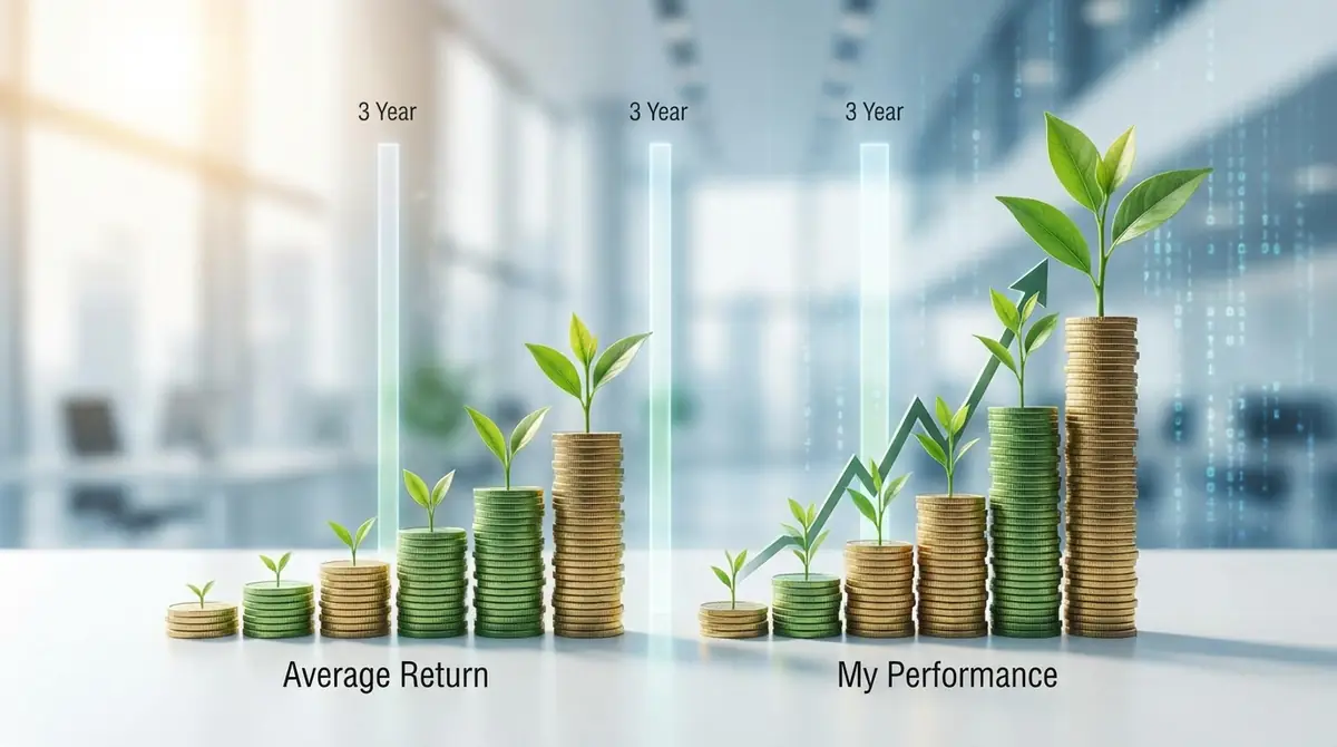 NISA3年目の平均リターンは？私の成績と比較してみた