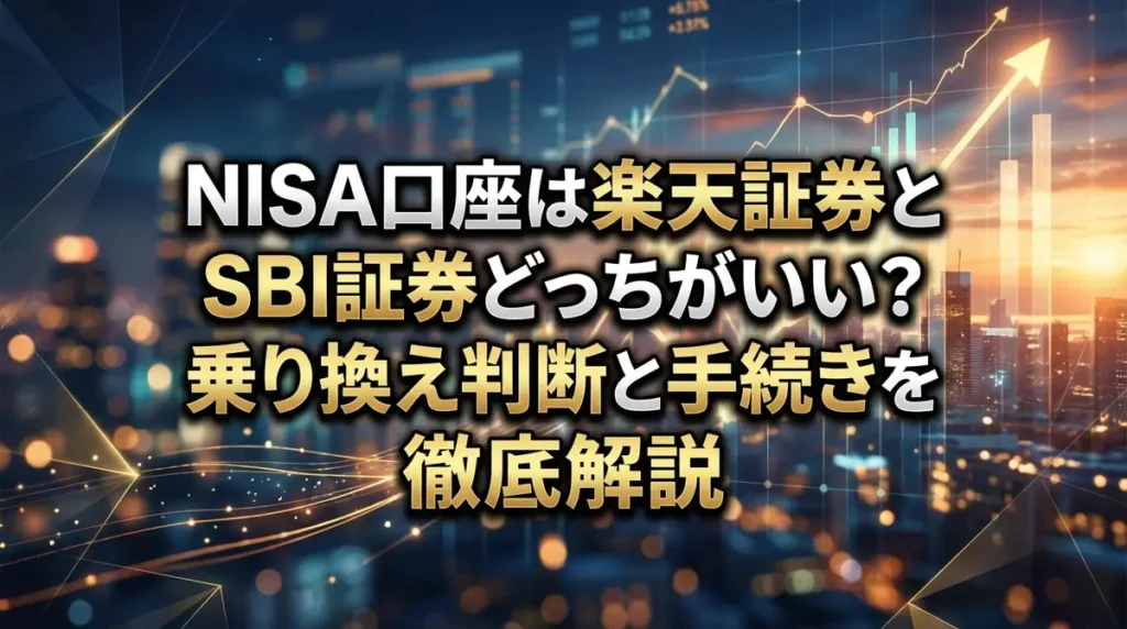 NISA口座は楽天証券とSBI証券どっちがいい？乗り換え判断と手続きを徹底解説