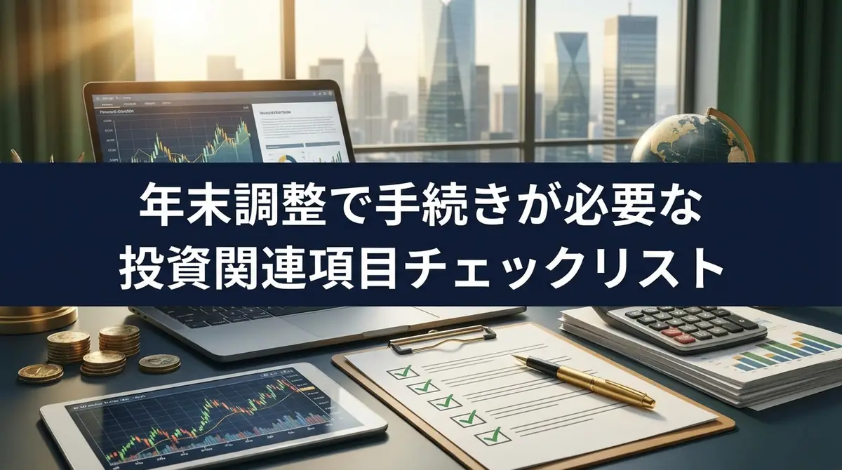 年末調整で手続きが必要な投資関連項目チェックリスト