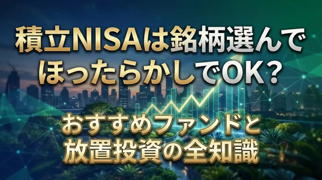 積立NISAは銘柄選んでほったらかしでOK？おすすめファンドと放置投資の全知識