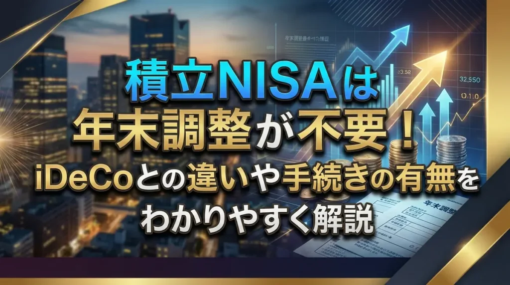 積立NISAは年末調整が不要！iDeCoとの違いや手続きの有無をわかりやすく解説