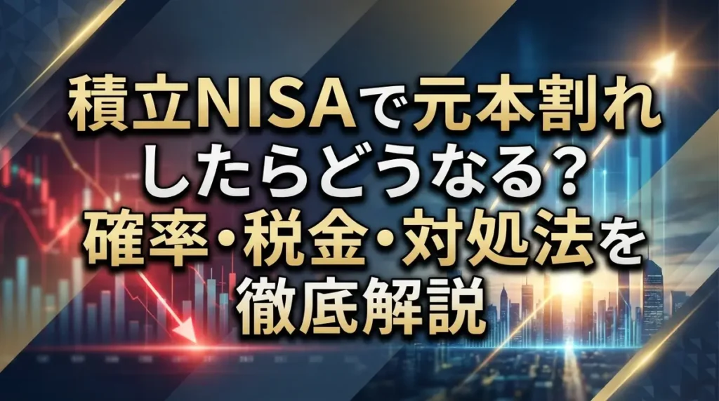 積立NISAで元本割れしたらどうなる？確率・税金・対処法を徹底解説