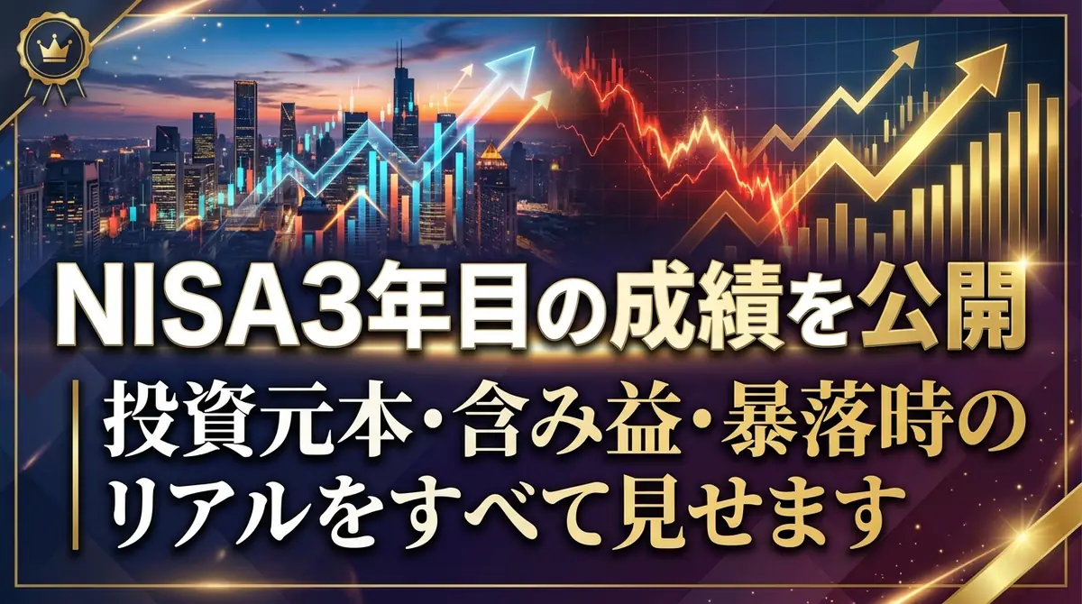 NISA3年目の成績を公開|投資元本・含み益・暴落時のリアルをすべて見せます