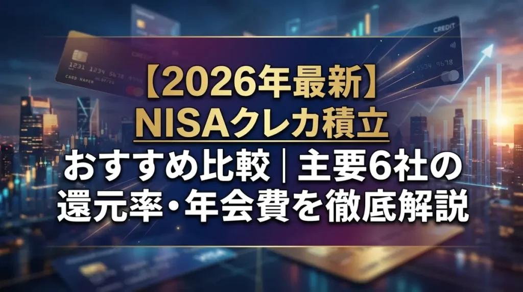 【2026年最新】NISAクレカ積立おすすめ比較｜主要6社の還元率・年会費を徹底解説