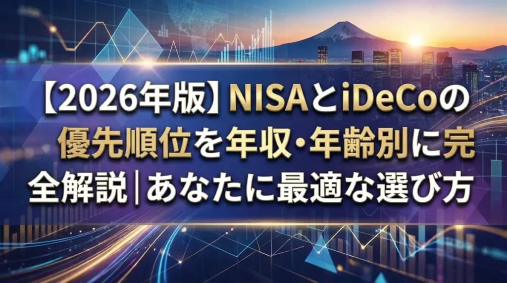 【2026年版】NISAとiDeCoの優先順位を年収・年齢別に完全解説｜あなたに最適な選び方